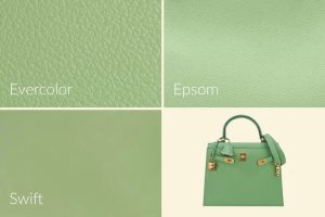 Green Hermes bag in Vert Criquet color with Evercolor, Epsom, and Swift leather options.