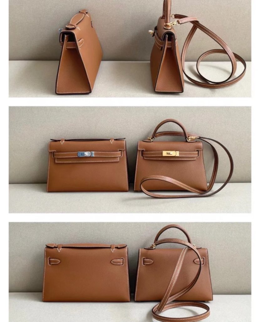 Comparison between the Kelly Pochette and Mini Kelly bags