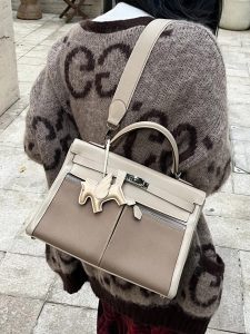 Hermès Kelly Lakis leather and canvas version