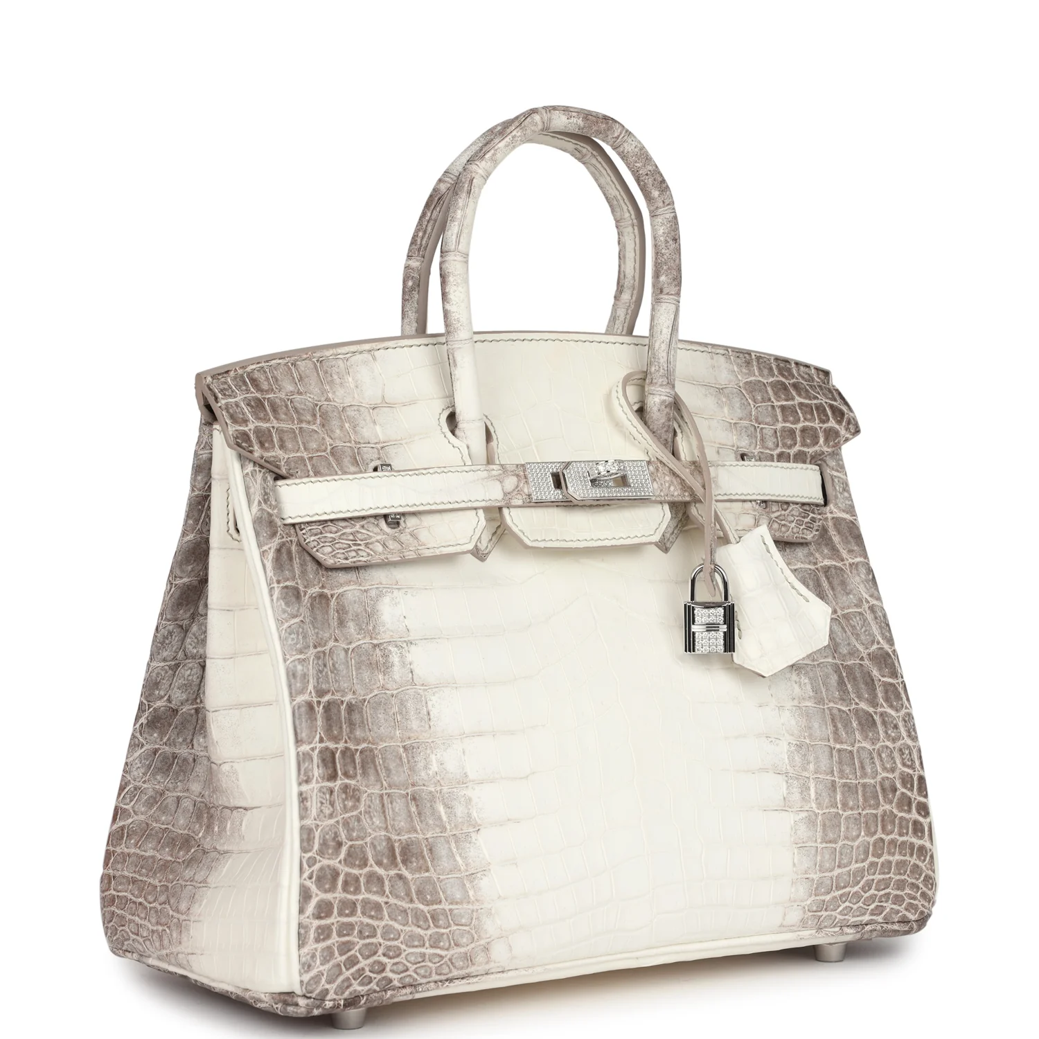 Hermes Himalayan Birkin with diamonds, crafted from rare white crocodile leather