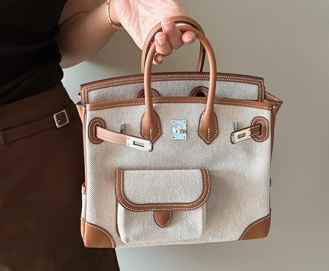 Hermès Cargo Birkin 25 in canvas and leather
