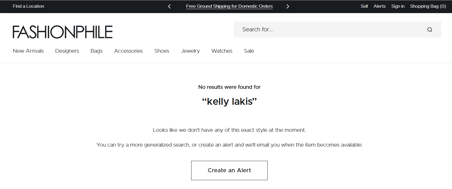 No results found for Kelly Lakis on Fashionphile