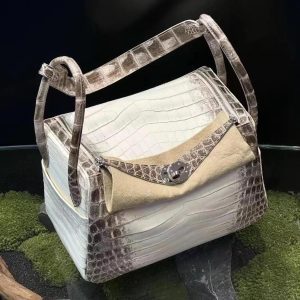 Hermes Lindy bag in Himalayan crocodile leather